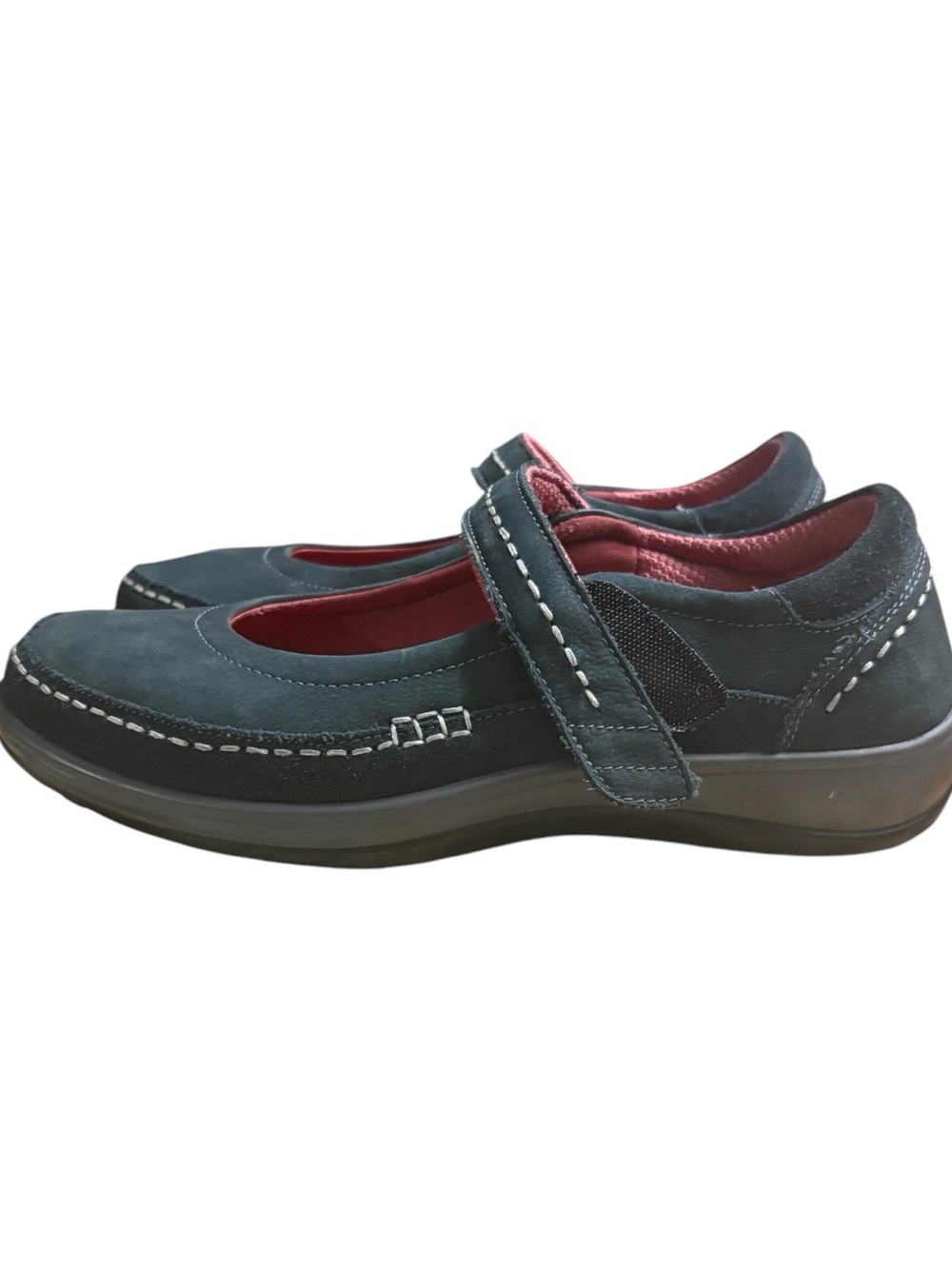 ORTHOFEET Athens Mary Jane Shoes with Red Interior in Dark Blue Size 8.5 - Picture 5 of 8